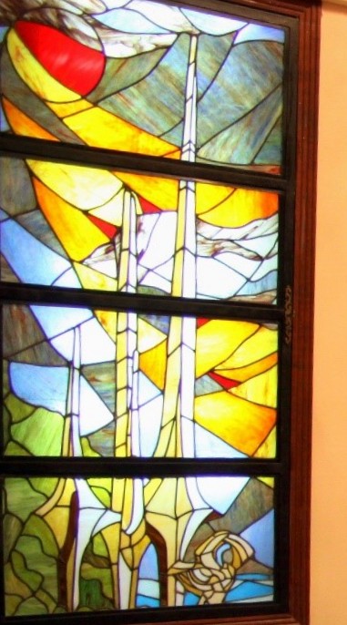Stained glass panels design